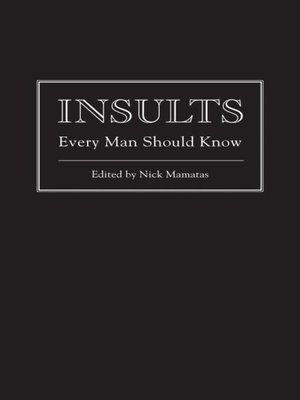 cover image of Insults Every Man Should Know